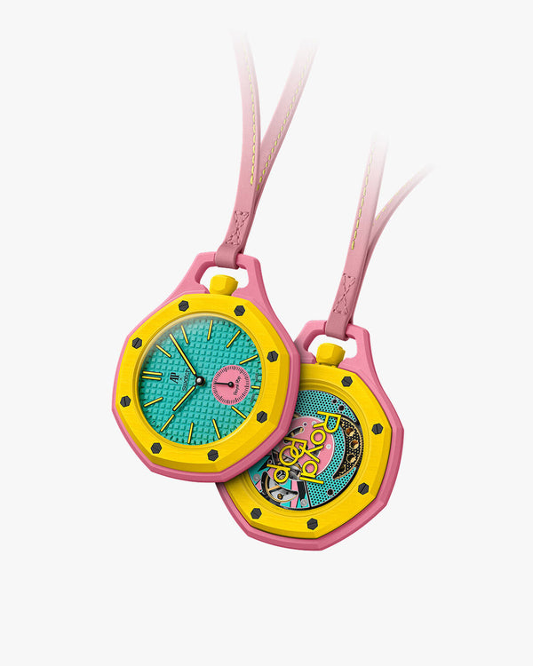 SWATCH × AUDEMARS PIGUET – ROYAL OAK CONCEPT PINK & YELLOW WATCH AVEC BRACELET BIOCERAMIC