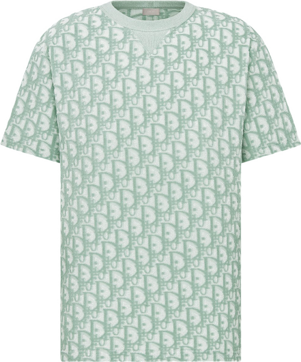 DIOR — T-shirt Dior Oblique, jersey de coton, Vert d'eau