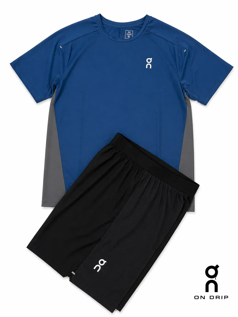 ON — Ensemble Été Bleu Roi & Noir (T-shirt + Short)