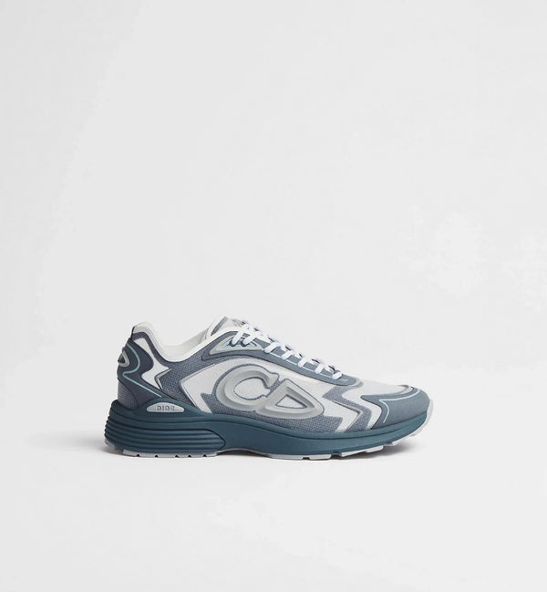 DIOR B30 SNEAKER – DIOR OBLIQUE TECHNICAL MESH GRIS BLEU & BLANC