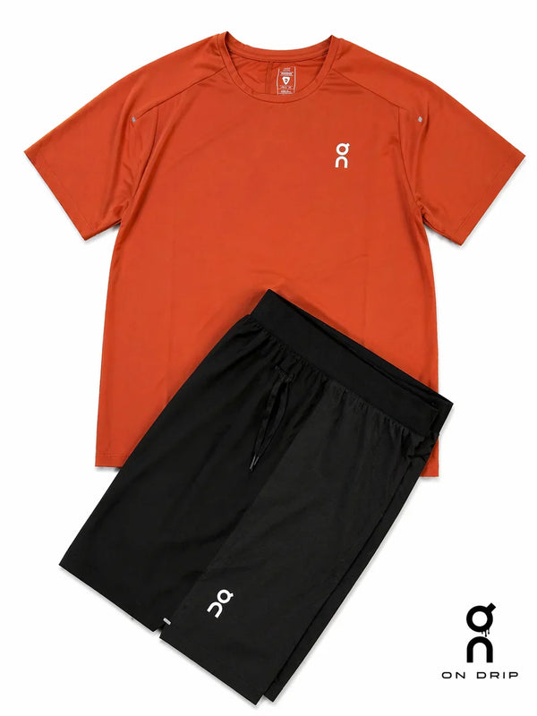 ON — Ensemble Été Terracotta & Noir (T-shirt + Short)