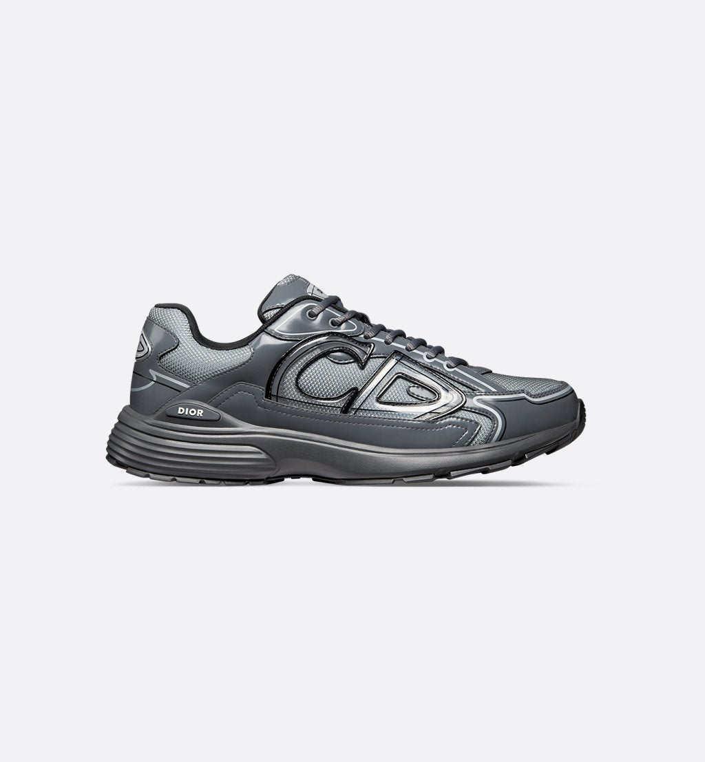DIOR B30 SNEAKER – DIOR OBLIQUE TECHNICAL MESH GRIS FONCÉ & NOIR