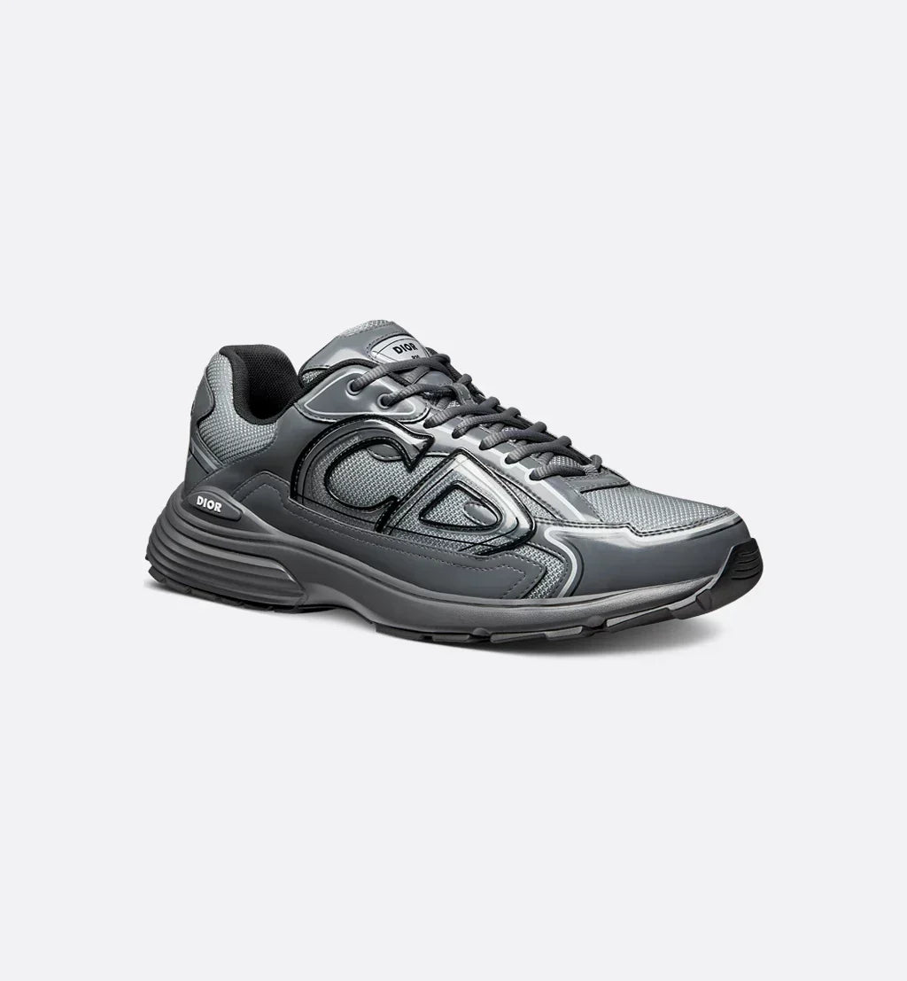 DIOR B30 SNEAKER – DIOR OBLIQUE TECHNICAL MESH GRIS FONCÉ & NOIR