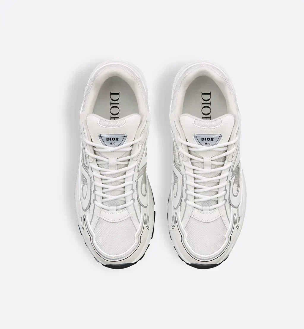 DIOR B30 SNEAKER – DIOR OBLIQUE TECHNICAL MESH BLANC & ÉCRU