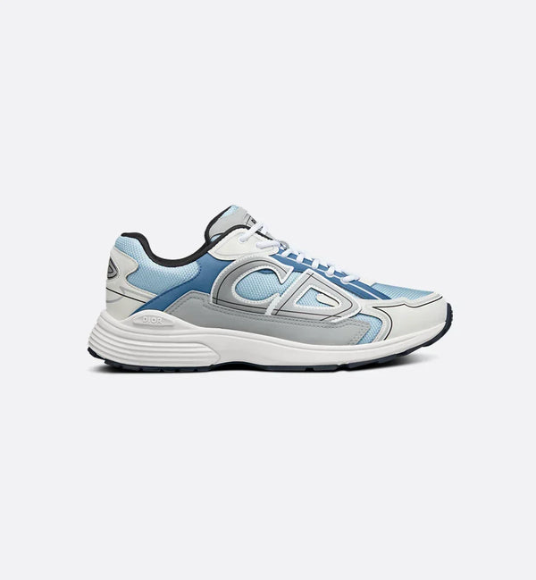 DIOR B30 SNEAKER – DIOR OBLIQUE TECHNICAL MESH BLANC, BLEU & GRIS
