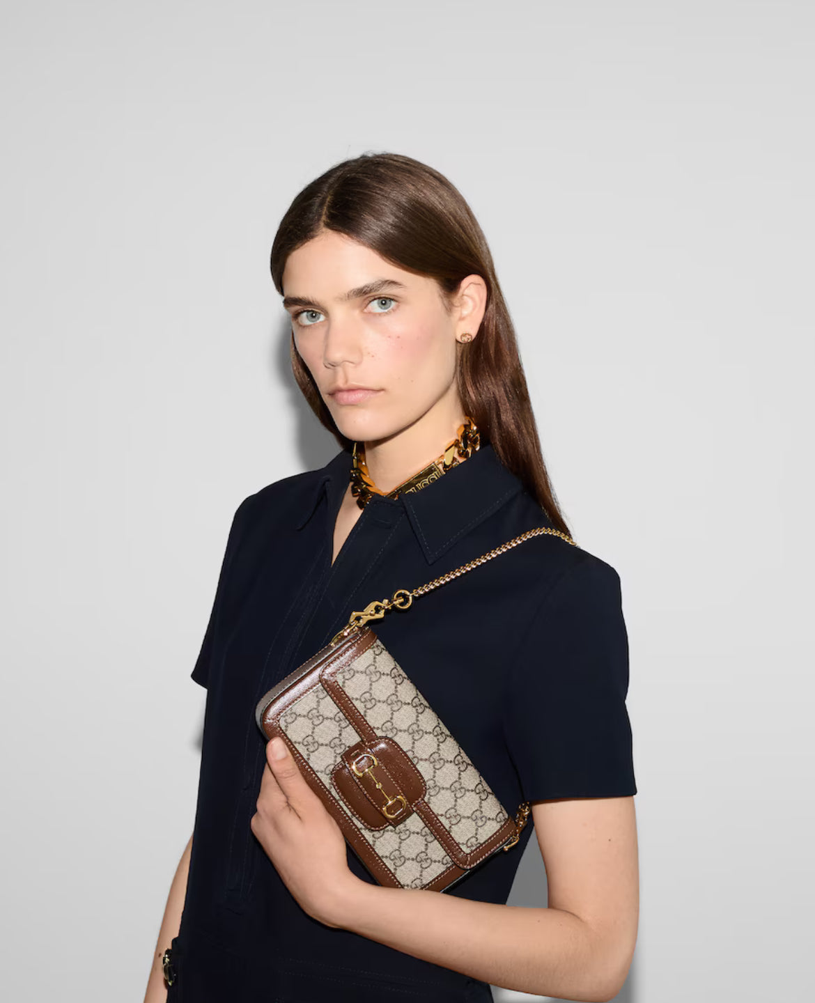 Gucci Sac Épaule Horsebit 1955 Petit Format Structuré