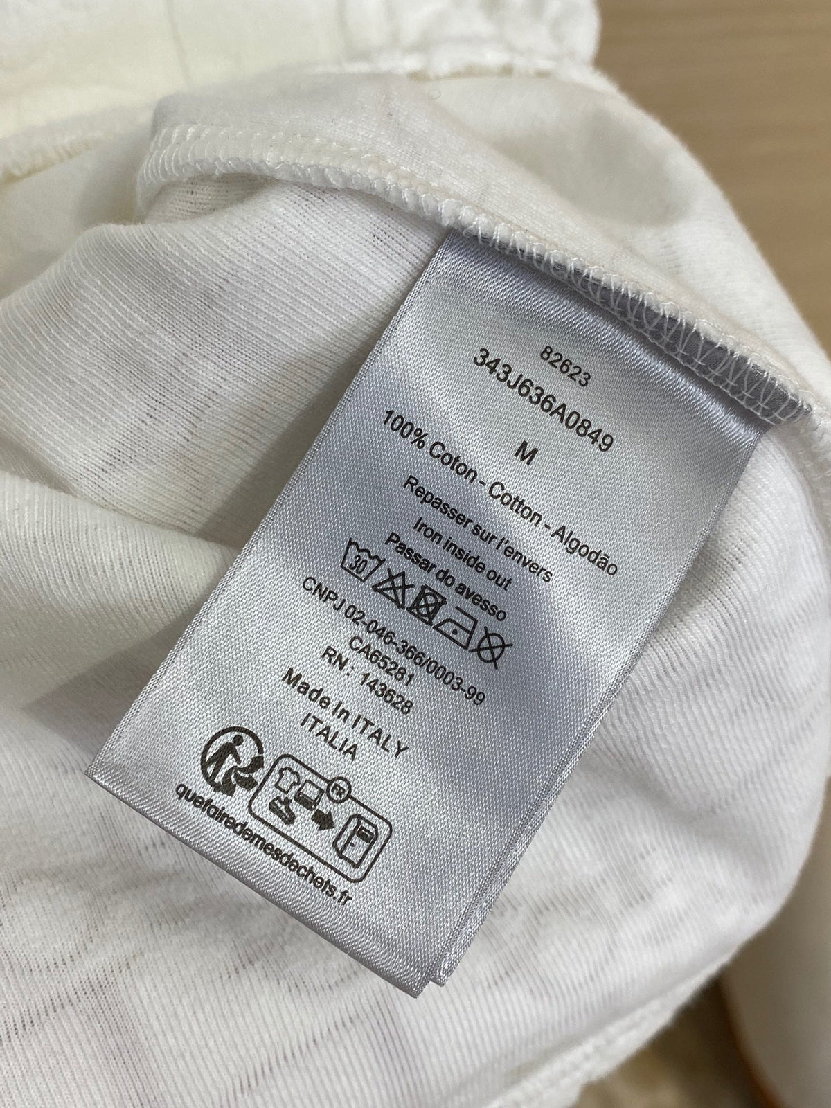 DIOR — T-shirt Dior Oblique, maille texturée, Blanc