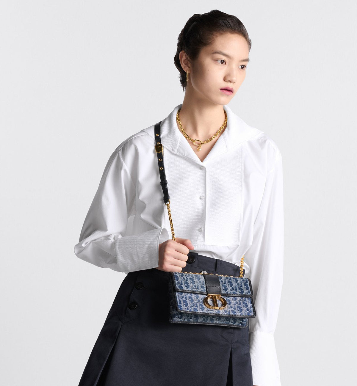 Dior Sac East-West Chaîne 30 Montaigne Denim Oblique
