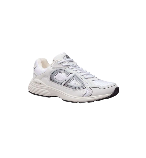 DIOR — Sneaker B30, maille technique et nylon, Blanc