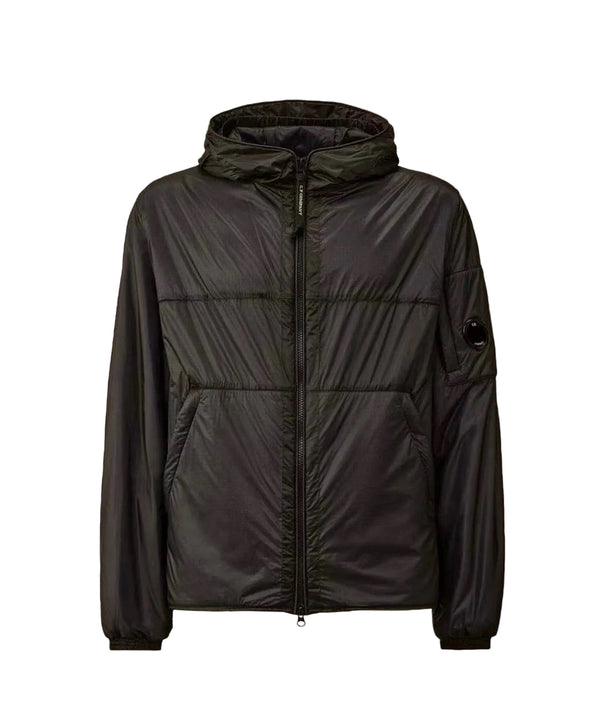 C.P. COMPANY — Veste matelassée à capuche, nylon ripstop, Noir