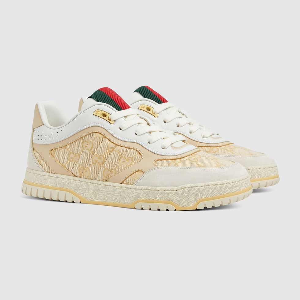 Baskets Gucci Re-Web Beige et Jaune