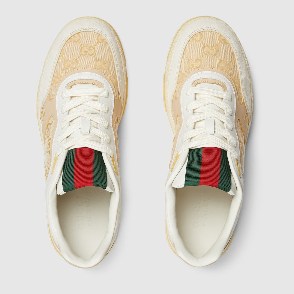 Baskets Gucci Re-Web Beige et Jaune