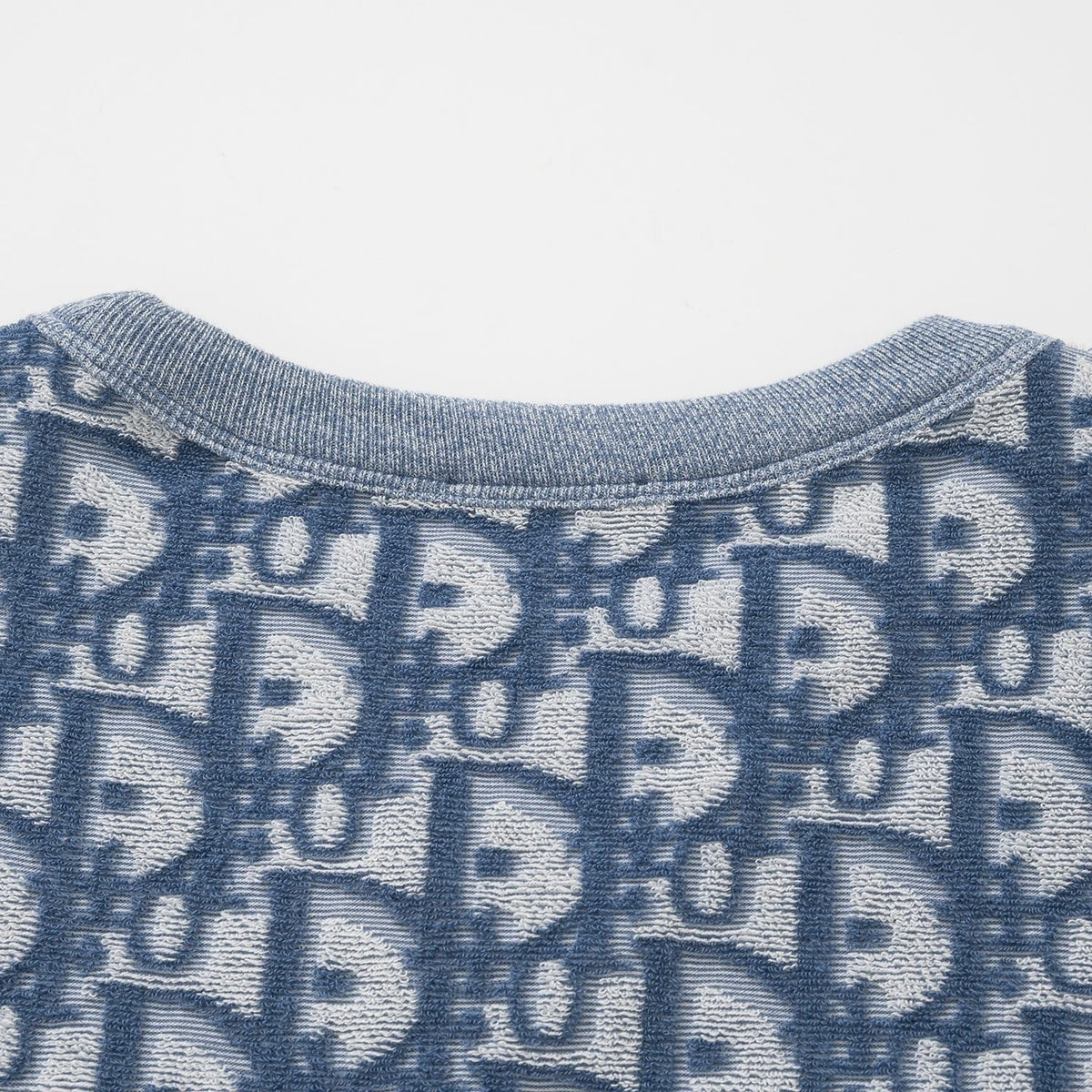 DIOR — T-shirt Dior Oblique, jersey de coton, Bleu marine et gris