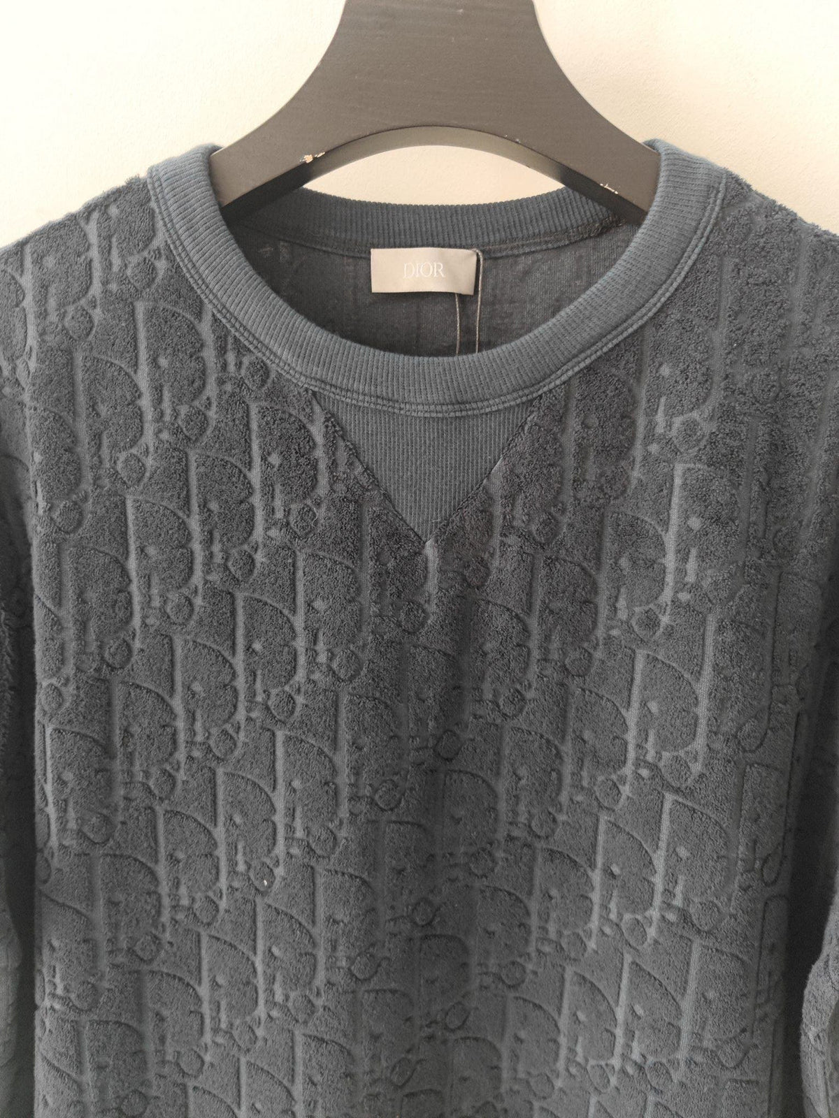 DIOR — T-shirt Dior Oblique, maille texturée, Noir