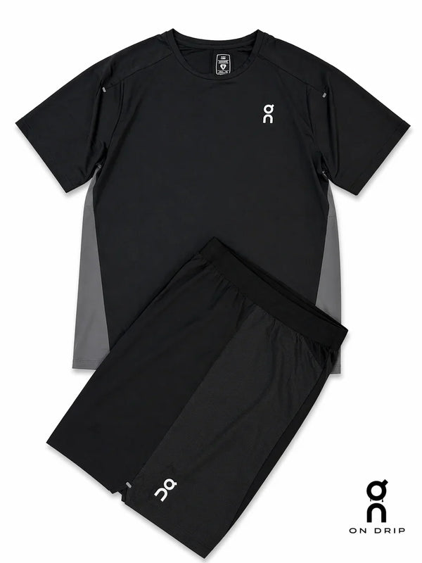 ON — Ensemble Été Noir & Gris (T-shirt + Short)
