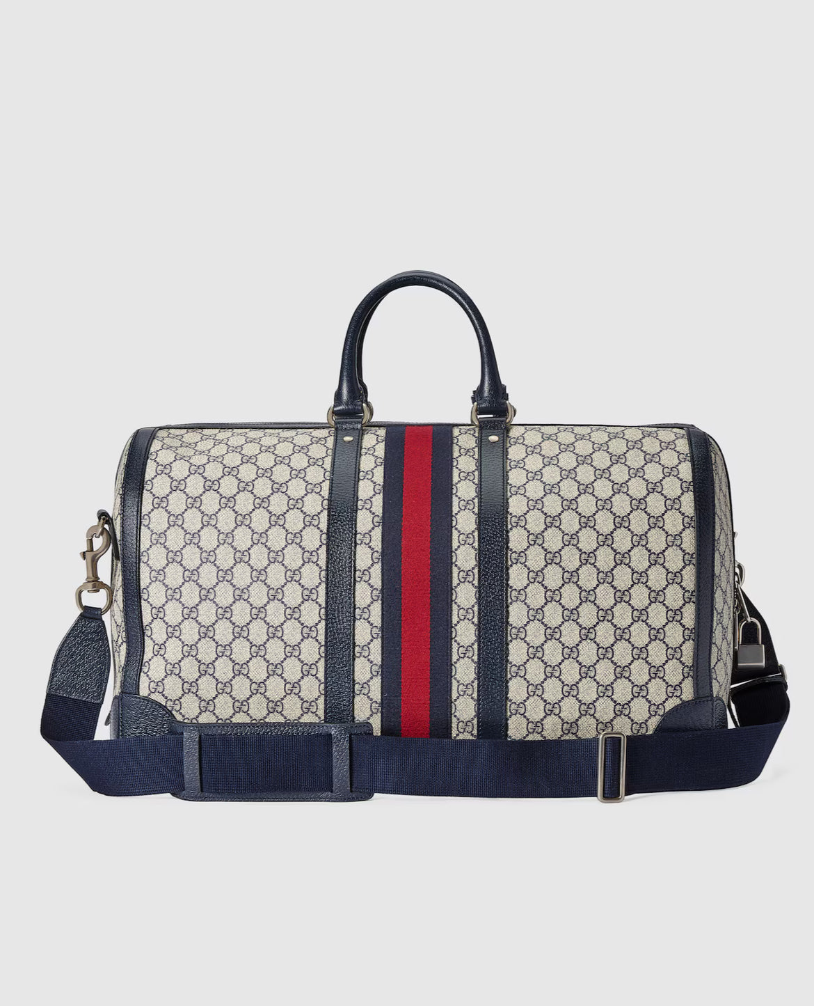 GUCCI — Sac de Voyage Savoy Toile GG Supreme Beige & Bleu