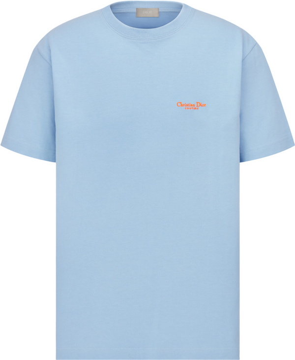 DIOR — T-shirt Christian Dior Couture, jersey de coton, Bleu ciel