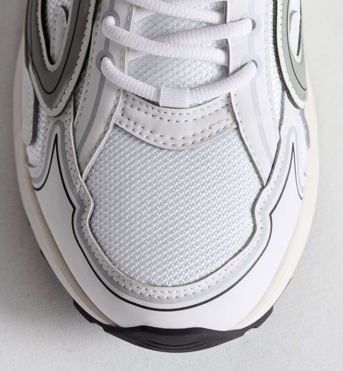 DIOR — Sneaker B30, maille technique et nylon, Blanc