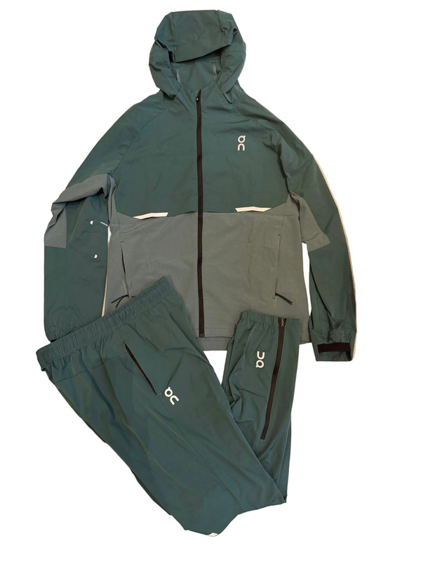 ON — Ensemble Survêtement Vert Sapin & Gris (Veste à Capuche + Jogger)