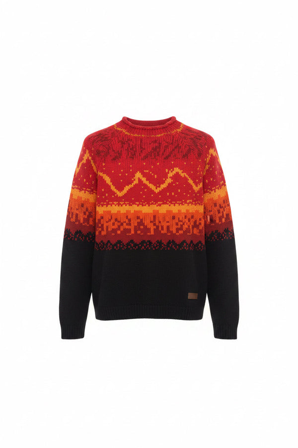Louis Vuitton Pull en maille jacquard Monogram — Rouge et noir