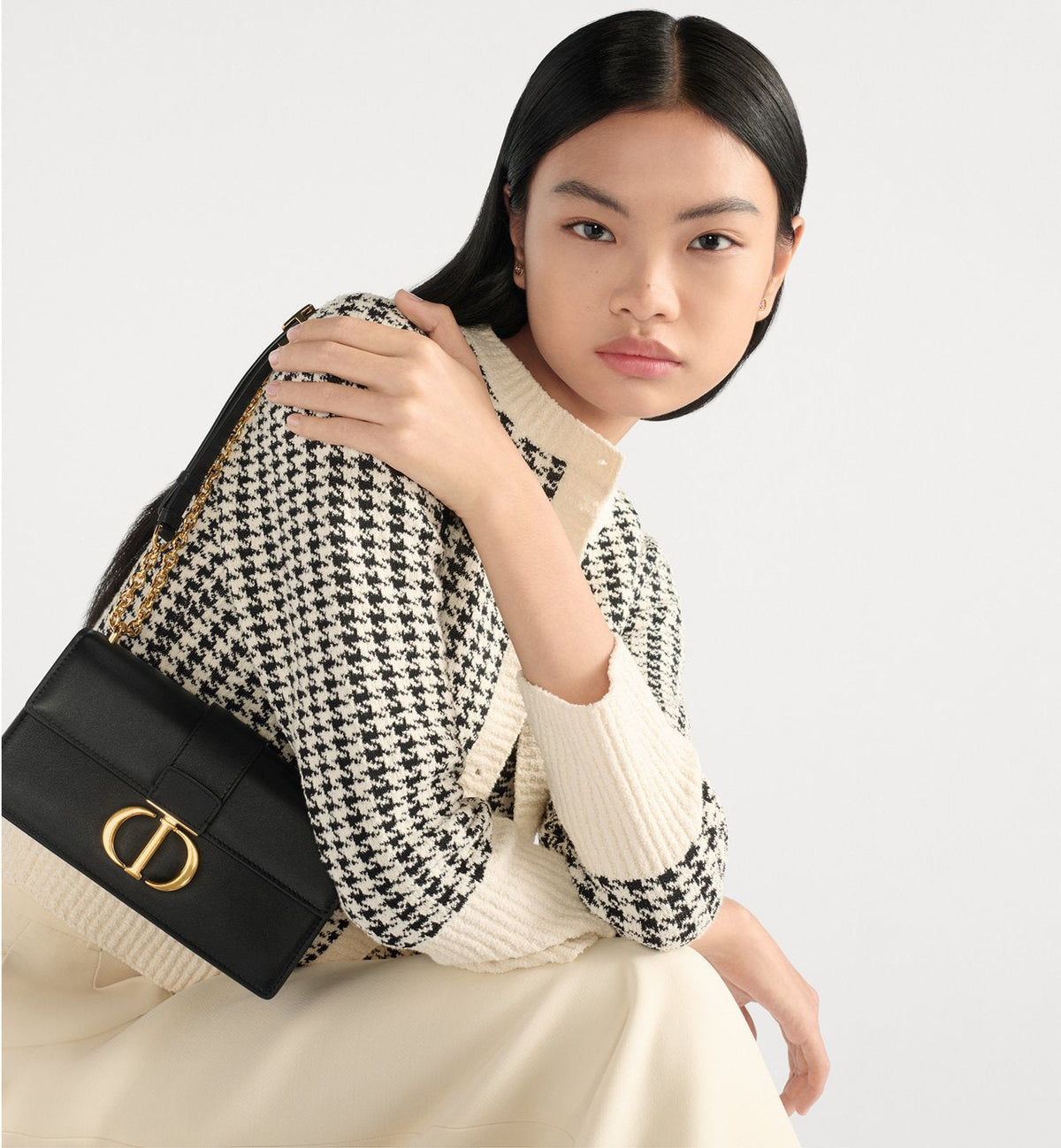 Dior Sac East-West Chaîne 30 Montaigne Cuir Noir 2