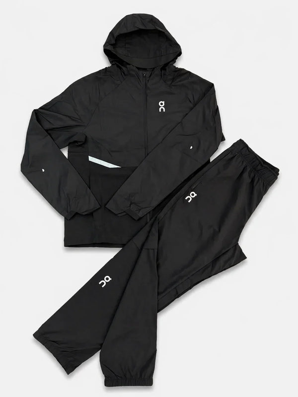 ON — Ensemble Survêtement Noir (Coupe-Vent à Capuche + Jogger)