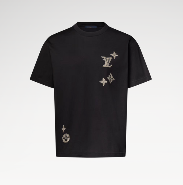 LOUIS VUITTON — T-shirt Monogram Sashiko, coton biologique, Noir
