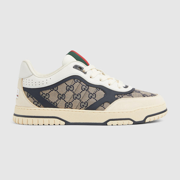 Baskets Gucci Re-Web Toile GG Bleu Nuit
