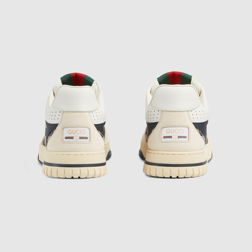 Baskets Gucci Re-Web Toile GG Bleu Nuit