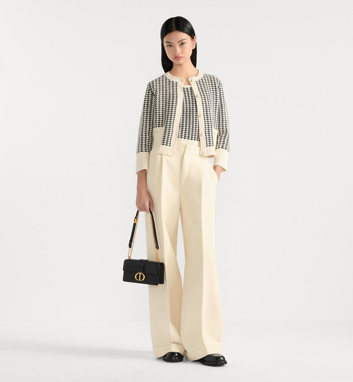 Dior Sac East-West Chaîne 30 Montaigne Cuir Noir 2