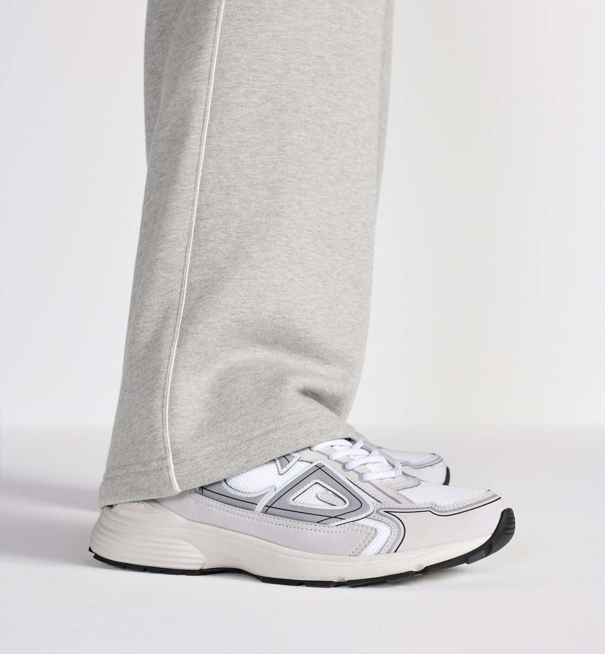 DIOR — Sneaker B30, maille technique et nylon, Blanc