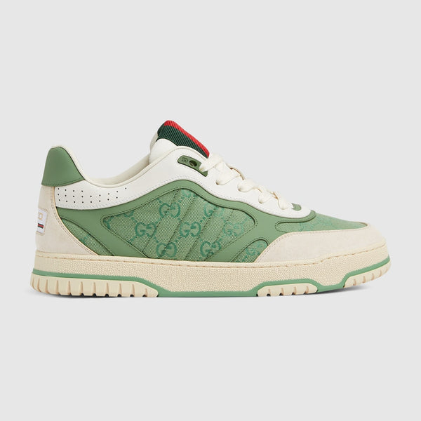 Baskets Gucci Re-Web Vert et Blanc