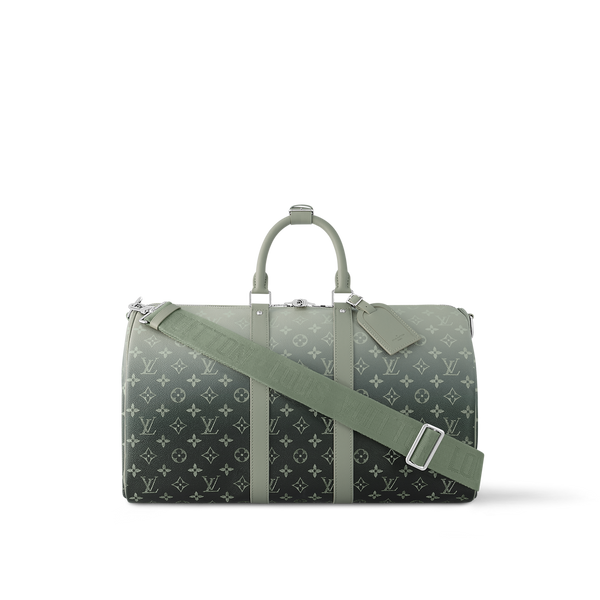 LOUIS VUITTON — Keepall Bandoulière 45 Monogram Éclipse Reverse & Turquoise