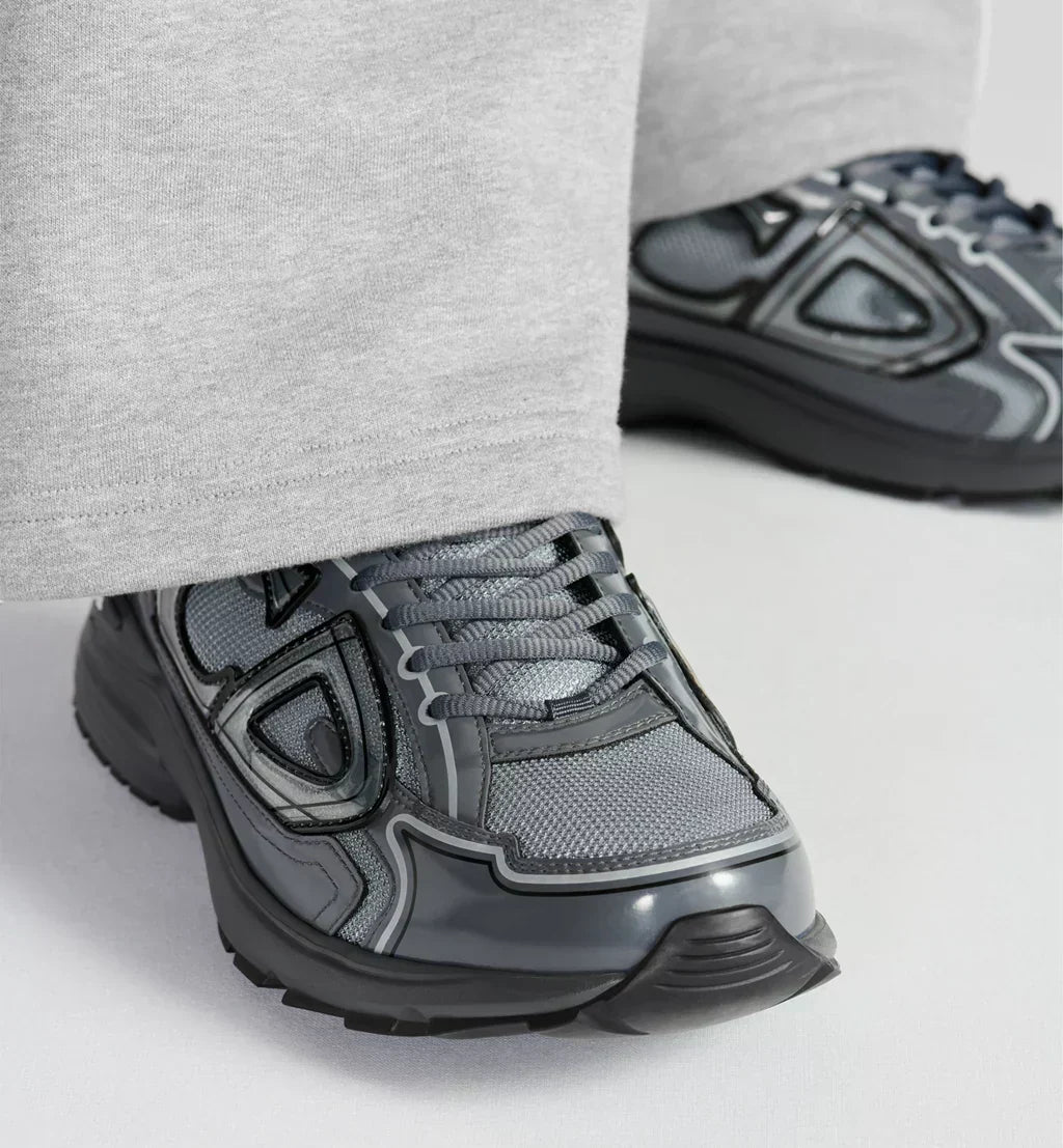 DIOR B30 SNEAKER – DIOR OBLIQUE TECHNICAL MESH GRIS FONCÉ & NOIR