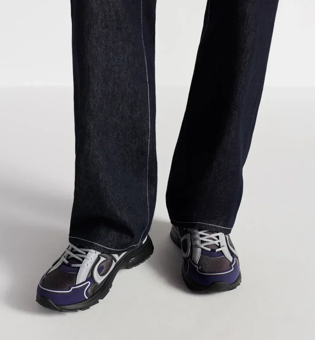 DIOR B30 SNEAKER – DIOR OBLIQUE TECHNICAL MESH BLEU MARINE, VIOLET & NOIR