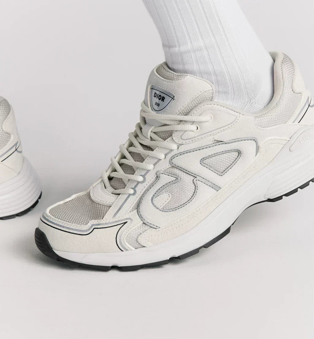 DIOR B30 SNEAKER – DIOR OBLIQUE TECHNICAL MESH BLANC & ÉCRU