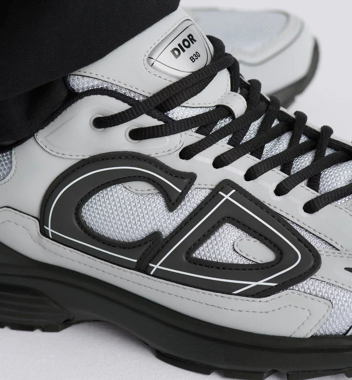 DIOR B30 SNEAKER – DIOR OBLIQUE TECHNICAL MESH GRIS & NOIR