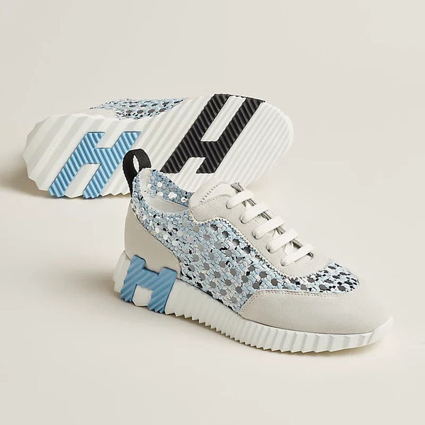 HERMÈS SNEAKER BOUNCING – BLANC ET BLEU CIEL