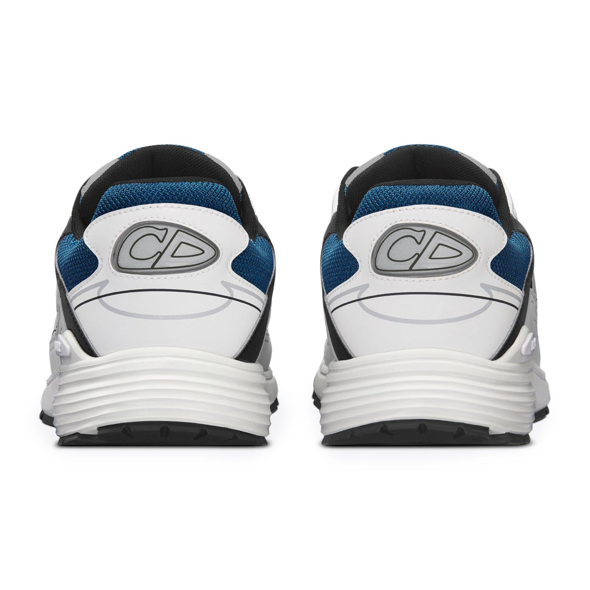 DIOR — Sneaker B30, maille technique et nylon, Bleu, gris et blanc