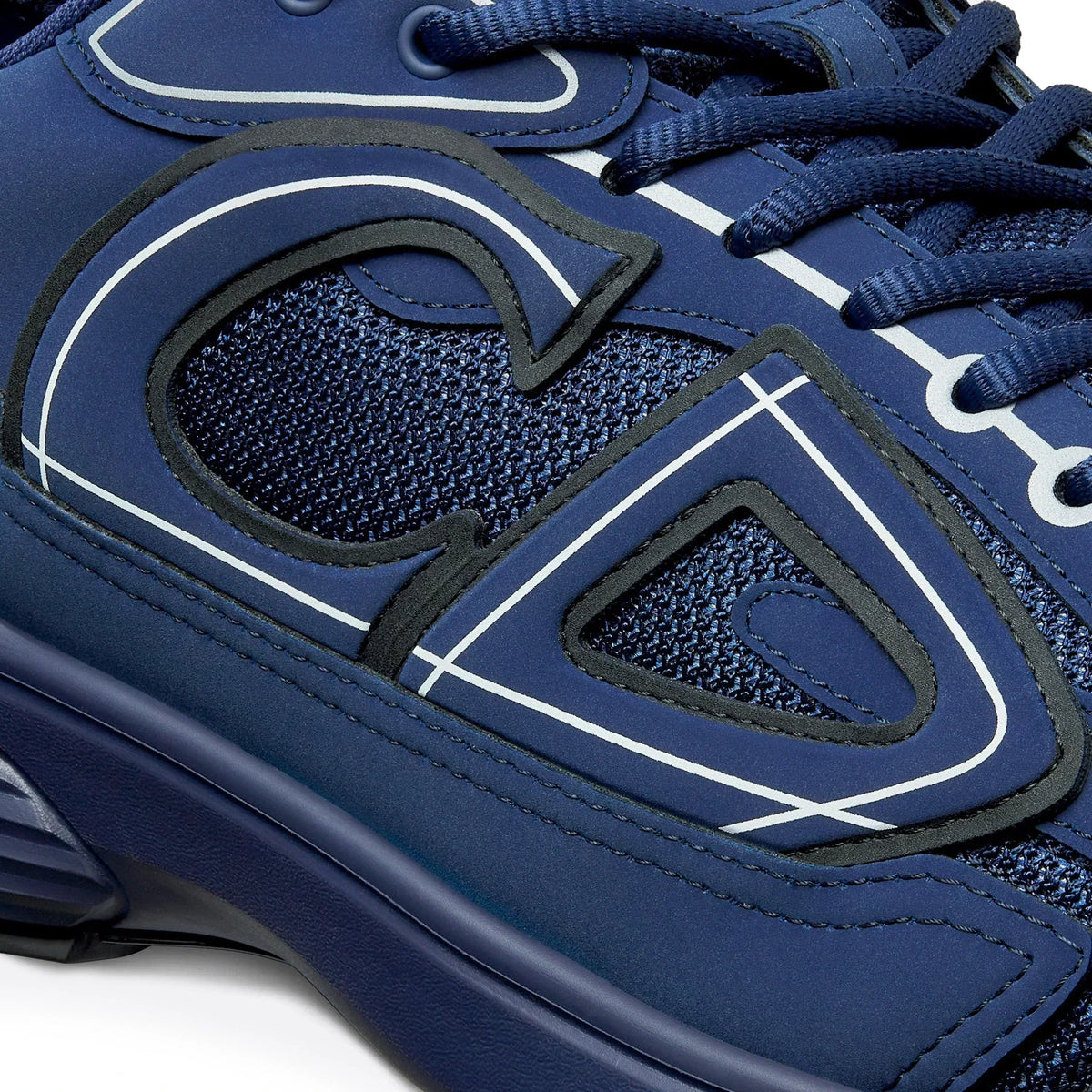 DIOR — Sneaker B30, maille technique et nylon, Bleu marine
