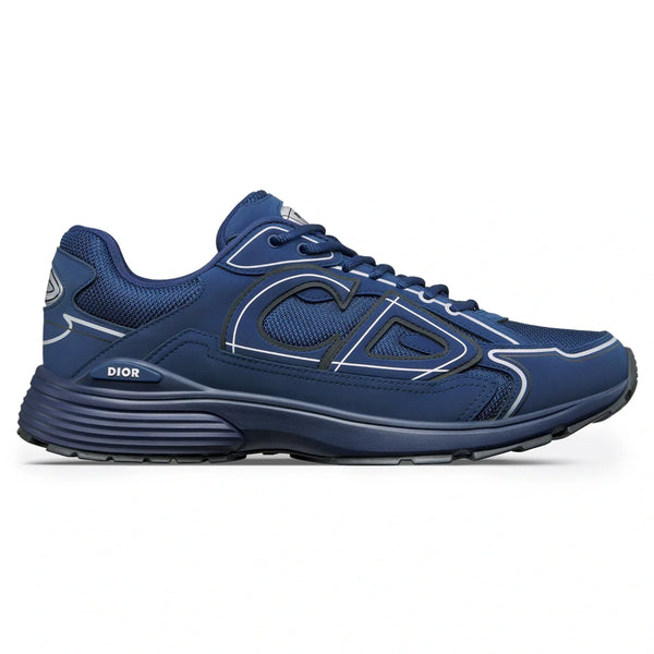 DIOR — Sneaker B30, maille technique et nylon, Bleu marine