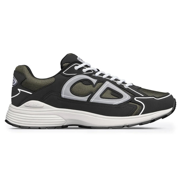 DIOR — Sneaker B30, maille technique et nylon, Kaki, noir et gris