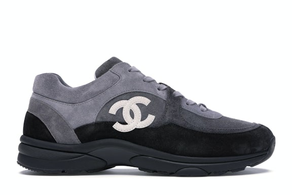 CHANEL — Sneakers CC Suède Gris & Noir