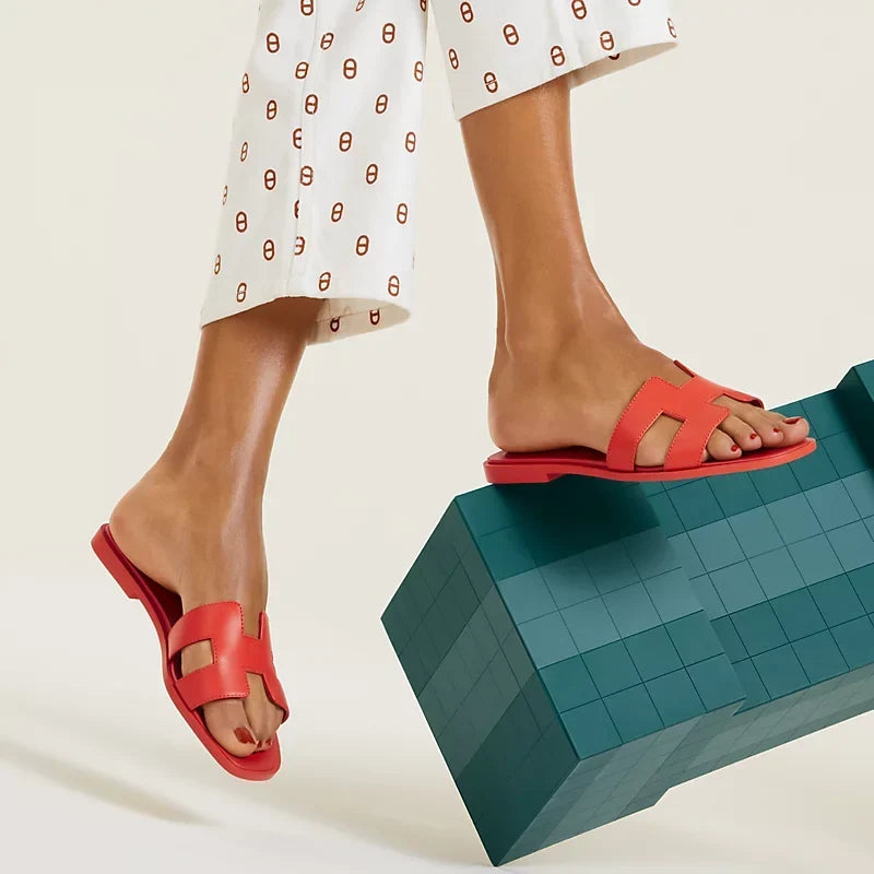HERMÈS SANDALE ORAN – ORANGE CAPUCINE